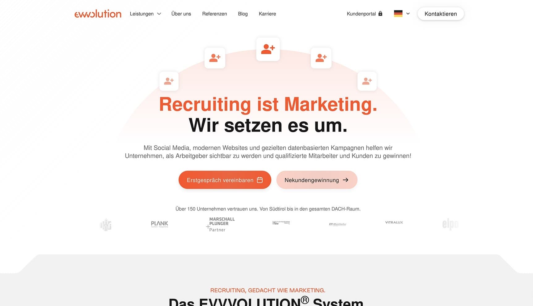 Startseite der neuen Evvvolution-Webseite