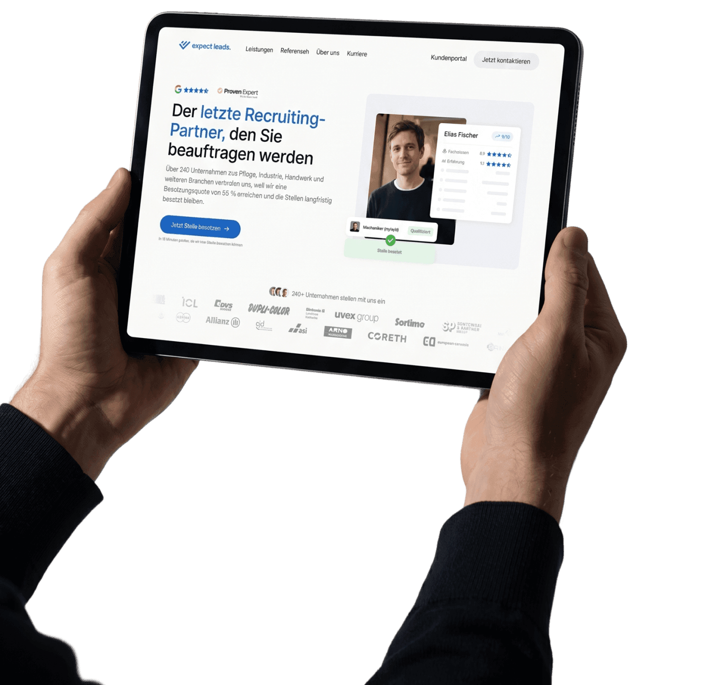Expect-Leads-Webseite nach dem Relaunch