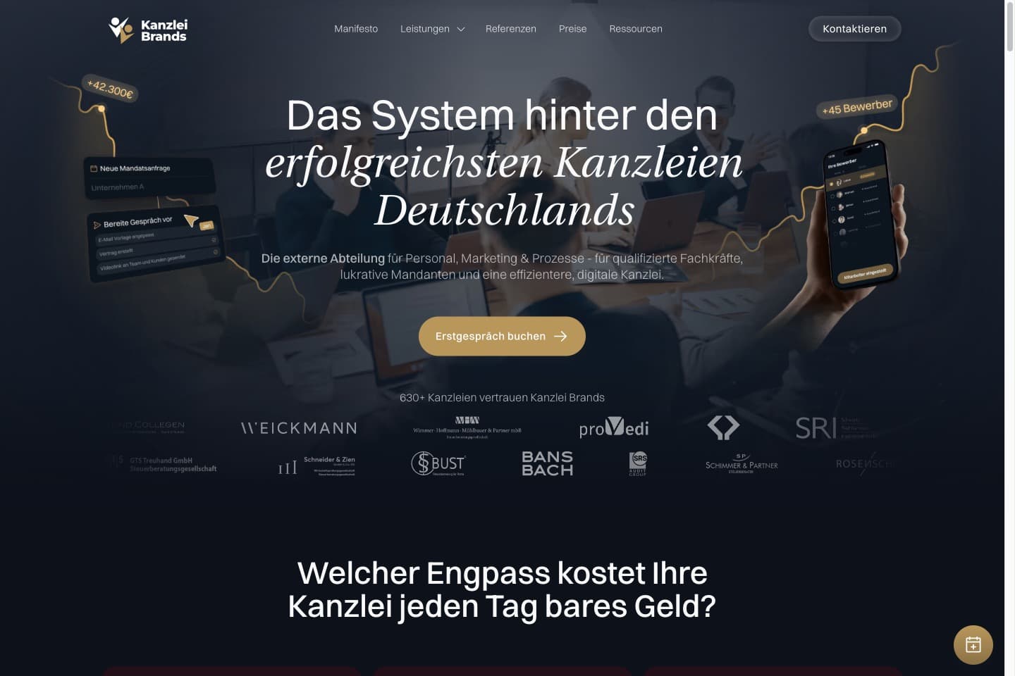 Startseite der neuen Kanzlei-Brands-Webseite