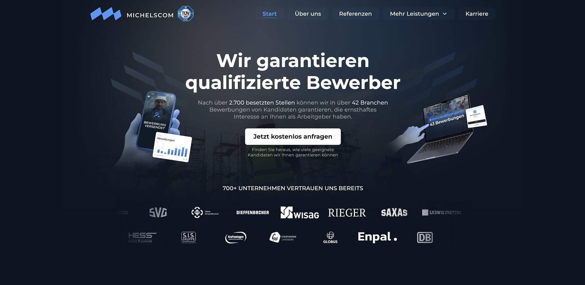 Die alte Michelscom-Webseite