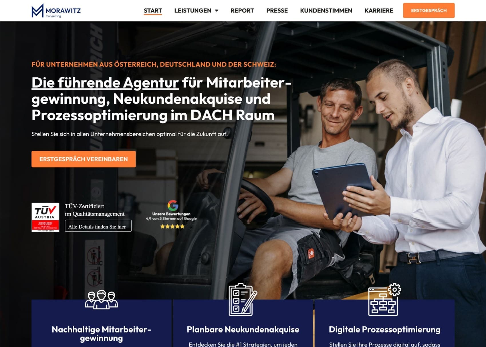 Die alte Morawitz-Consulting-Webseite