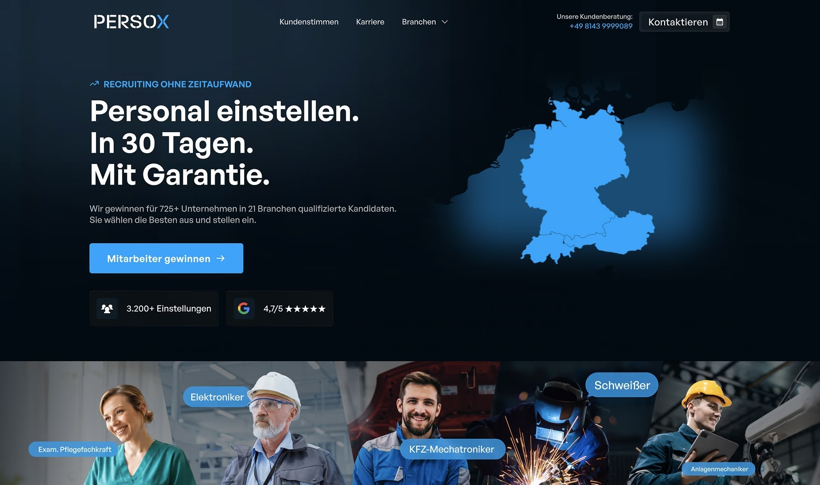Von Grabosch gebaute Webseite: PERSOX